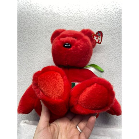 Ty Beanie Buddies Collection 1999 Osito Bear Red With Mexican Flag Plush 14" - Picture 5 of 9
